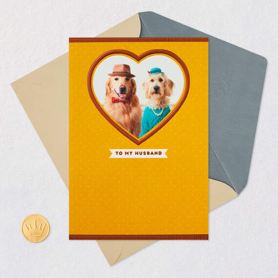 Lucky to Have Each Other Dog Couple Anniversary Card for Husband, , large image number 5