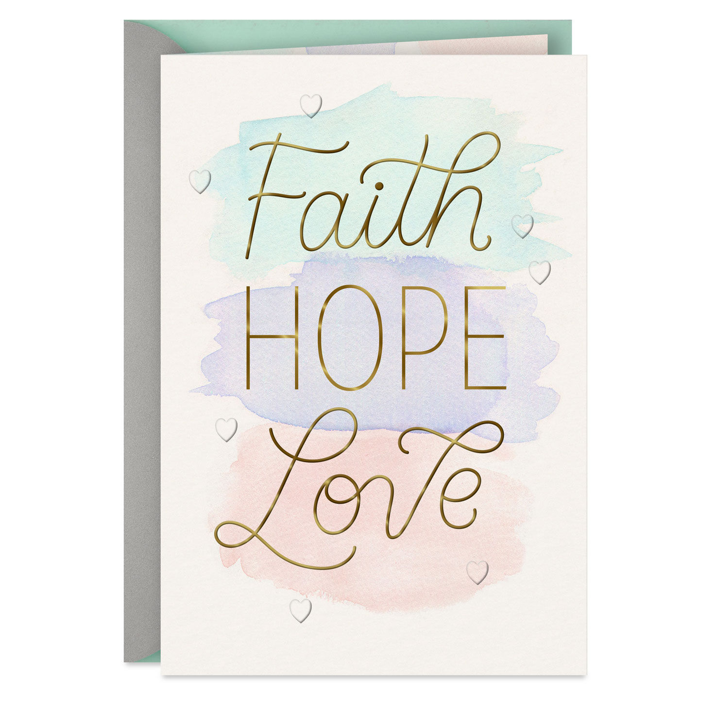Faith, Hope, Love Wedding Card