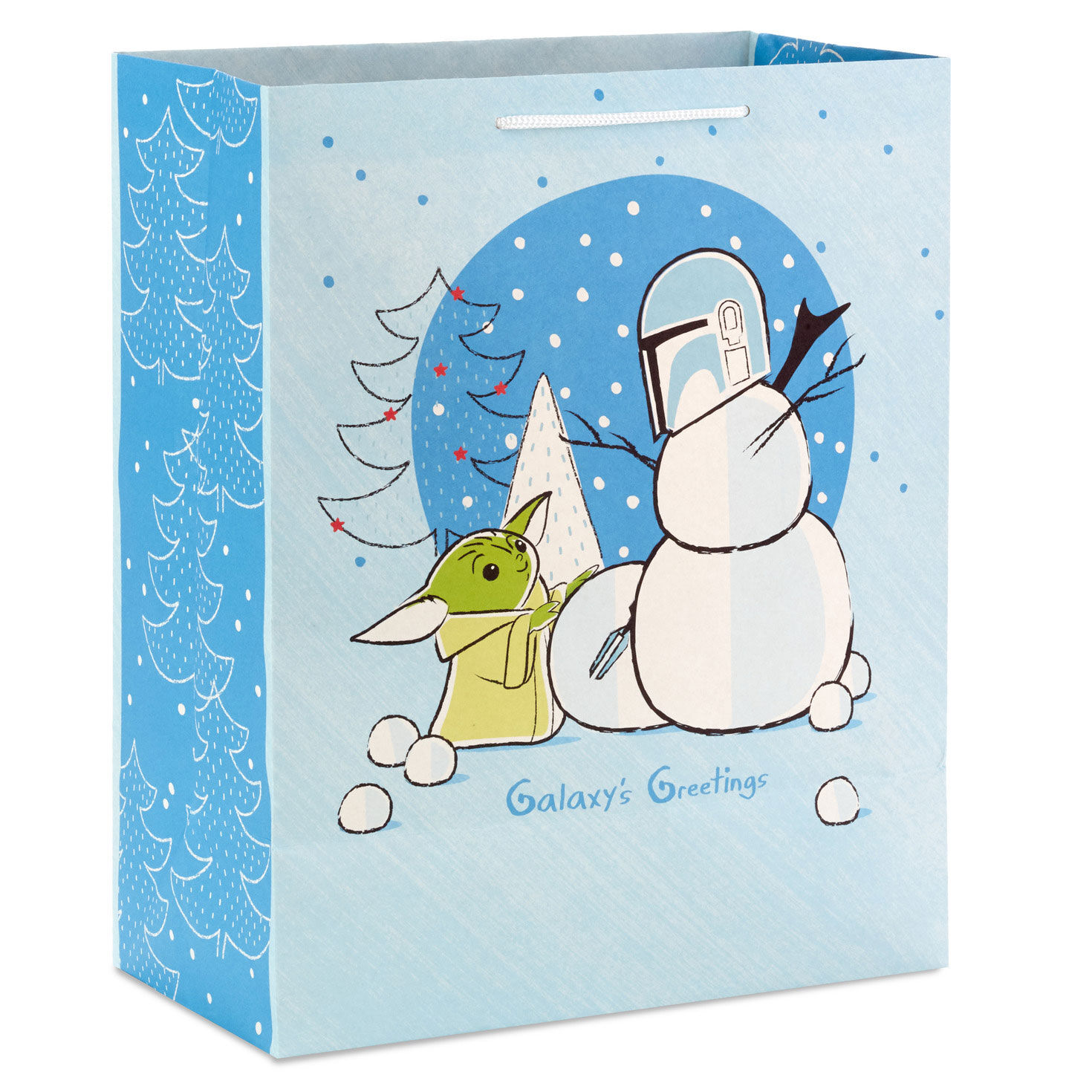 Star Wars The Mandalorian Large Christmas Gift Bag Back image number 6