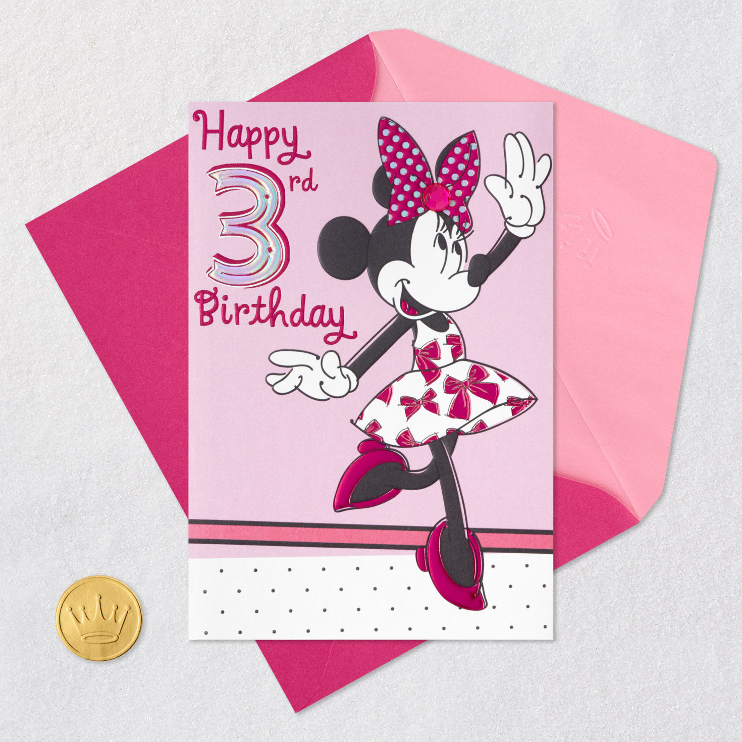 Disney Minnie Mouse Sweet Fun 3rd Birthday Card for only USD 4.99 | Hallmark