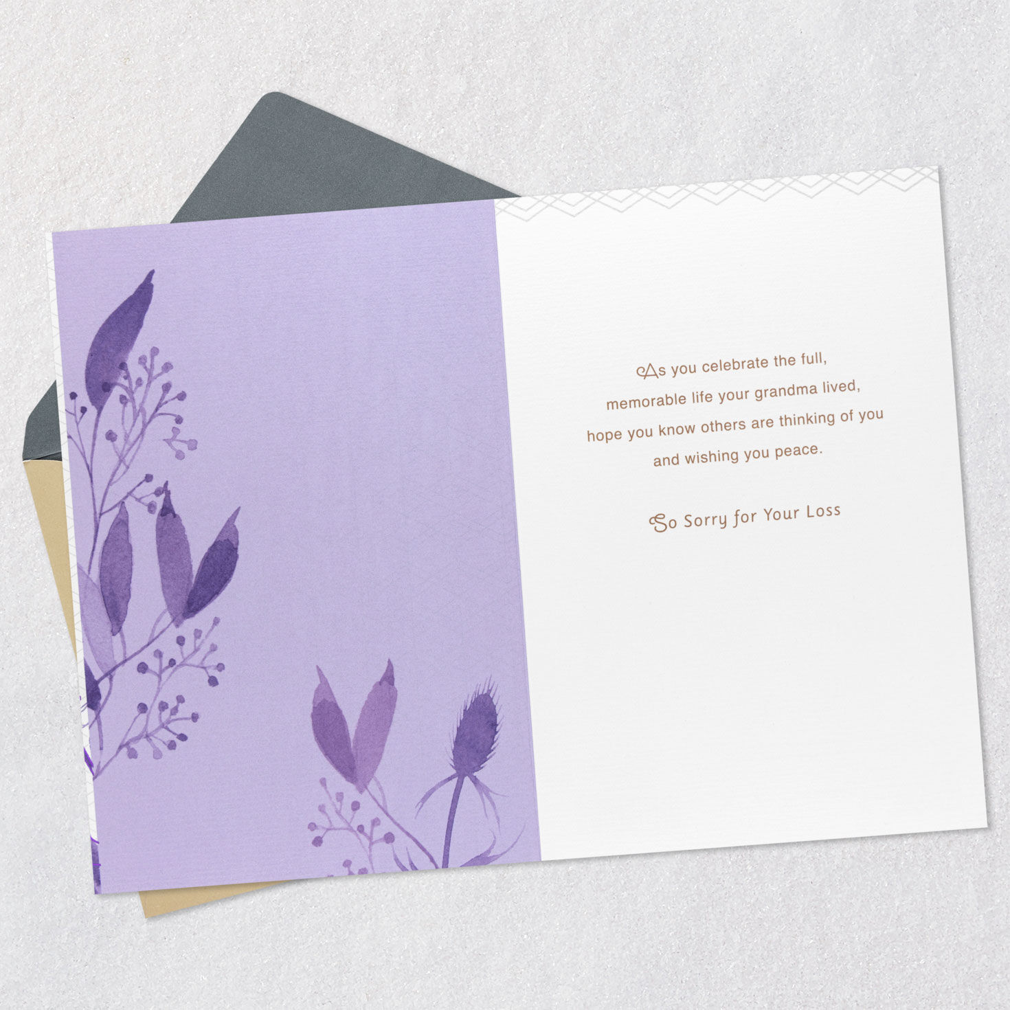 Wishing You Peace Sympathy Card for Loss of Grandmother - Greeting ...