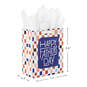 9.6" Colorful Checkerboard Medium Father's Day Gift Bag With Tissue Paper, , large image number 3