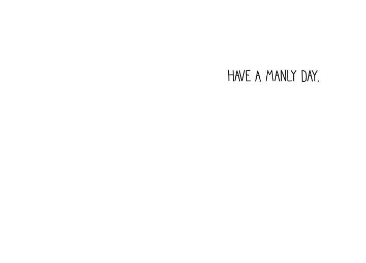 Manly Bathroom Etiquette Funny Birthday Card