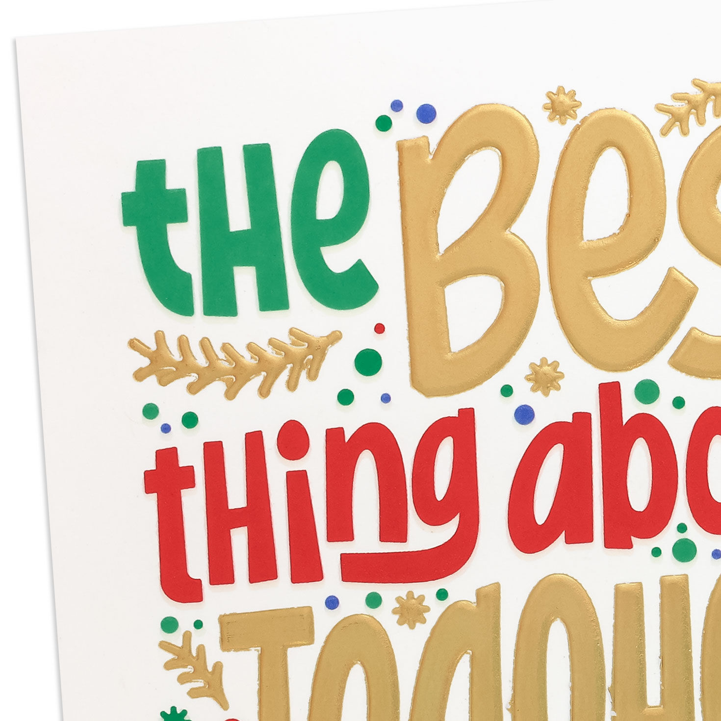 Colorful Lettering Holiday Card for Teacher Card Front Detail image number 4