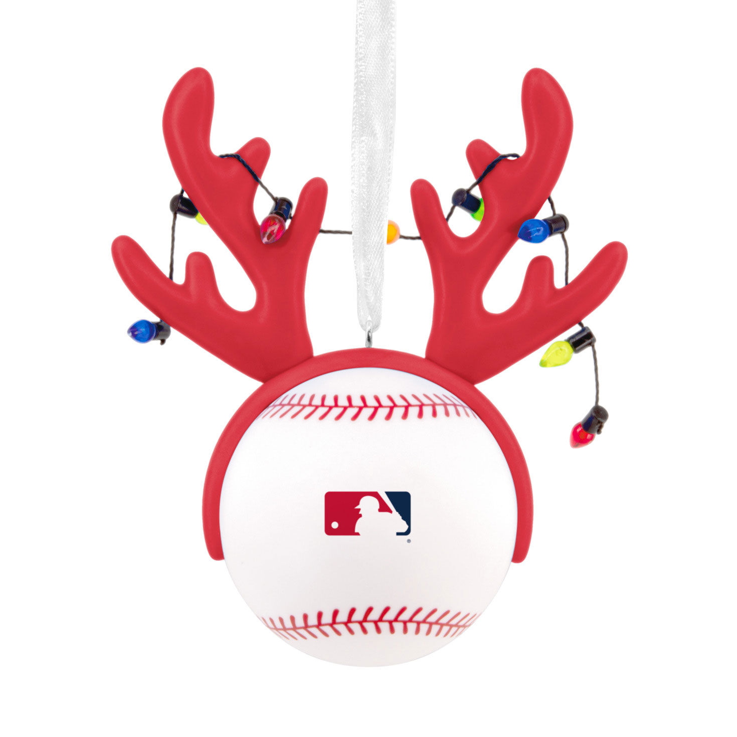 Nationals Reindeer Baseball Christmas Ornament back image number 6