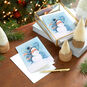 Snowman at Night Boxed Christmas Cards Pack in use image number 7