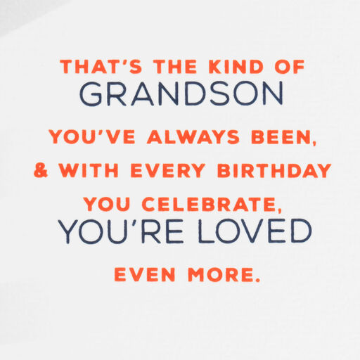 Grateful for a Grandson Like You Birthday Card, 