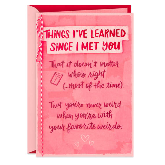 Things I've Learned Romantic Valentine's Day Card, , large image number 1