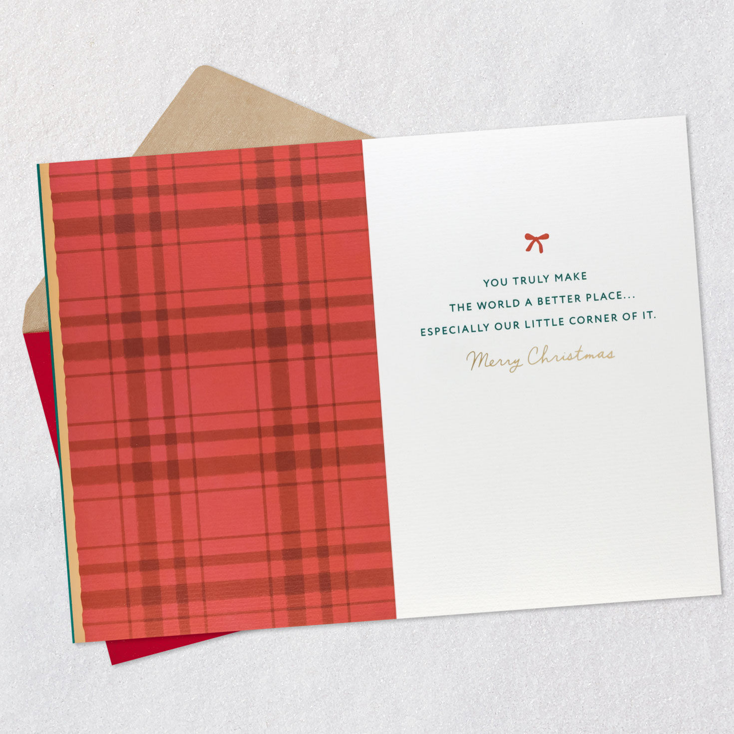 Girl Decorating Tree Christmas Card for Daughter Open card with envelope image number 3