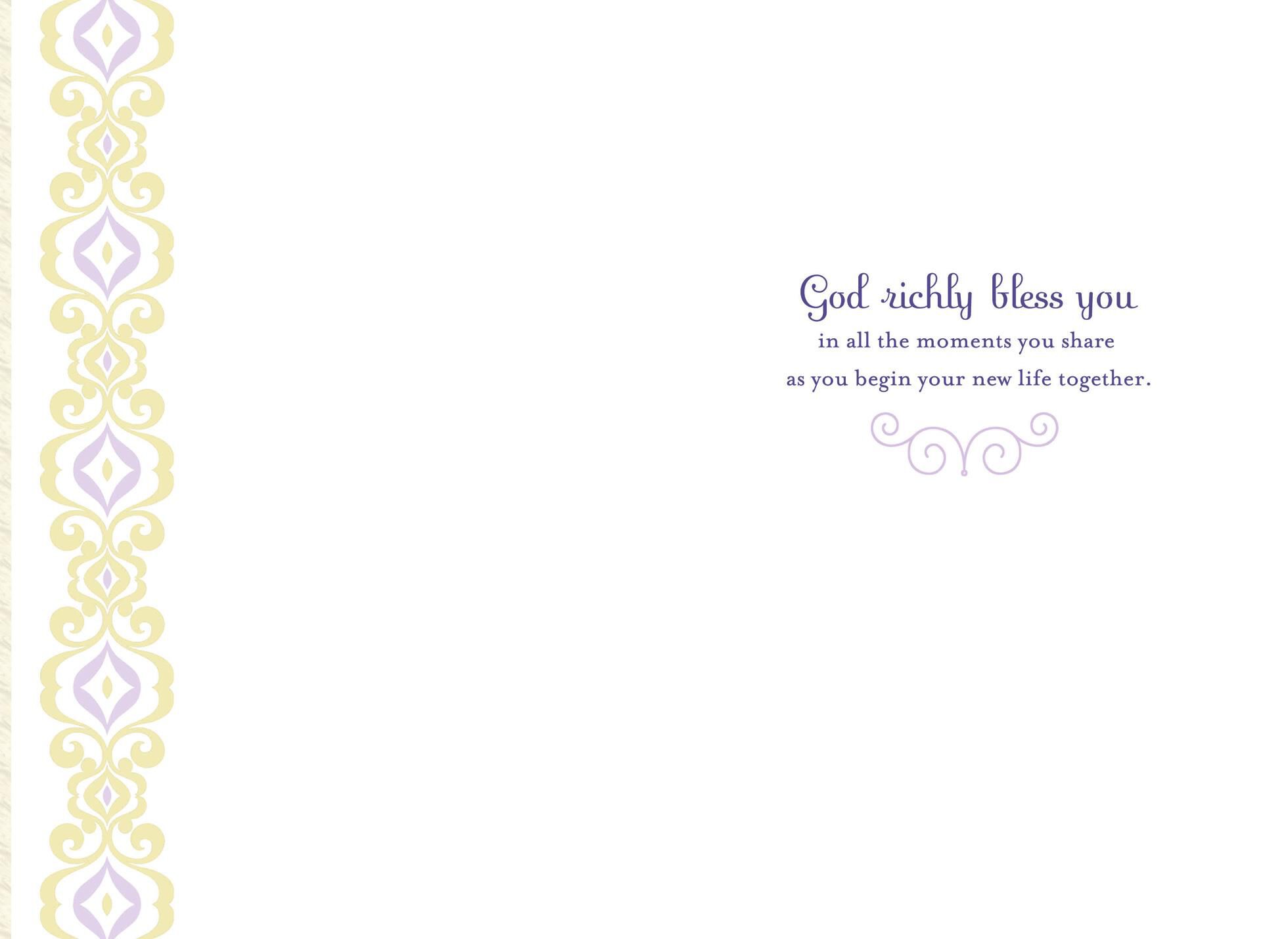 Moments Are God's Gifts Religious Wedding Card