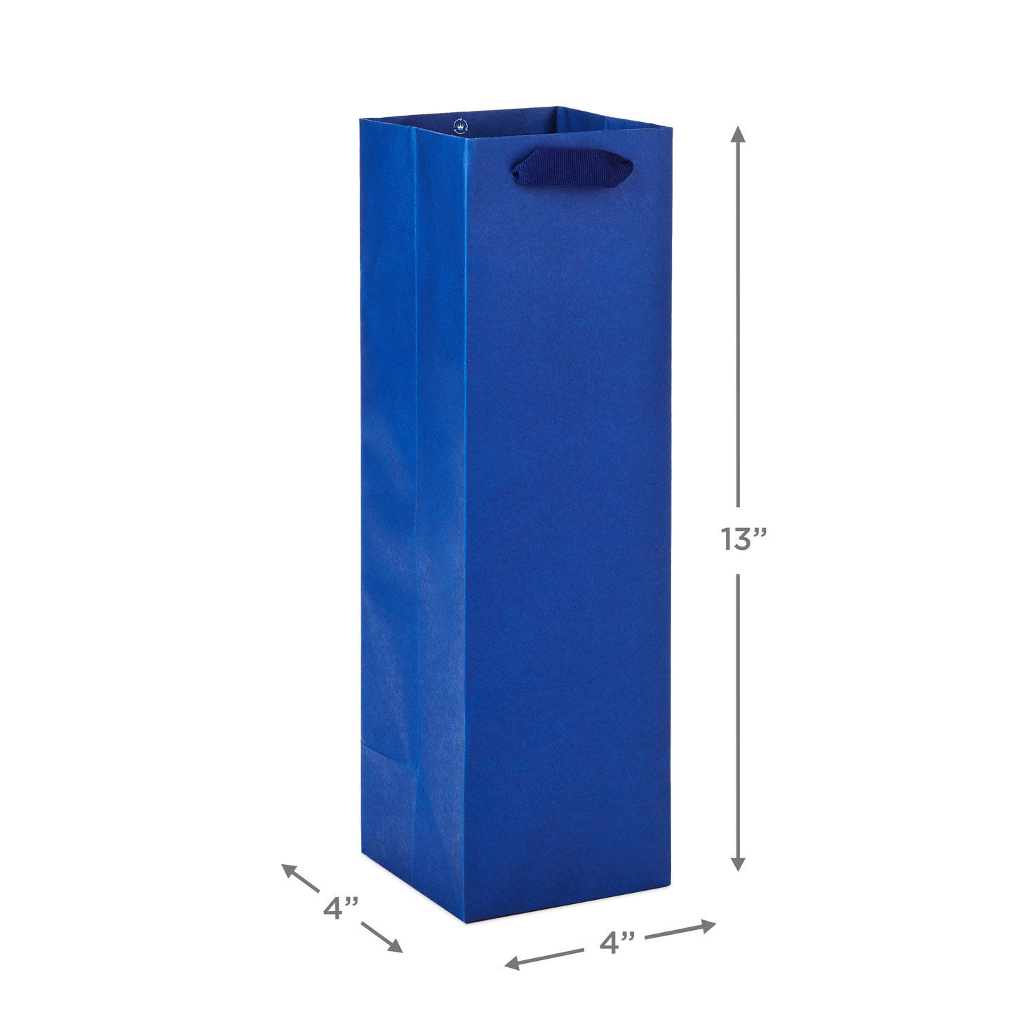 13" Navy Blue Wine Gift Bag, Navy, large image number 3