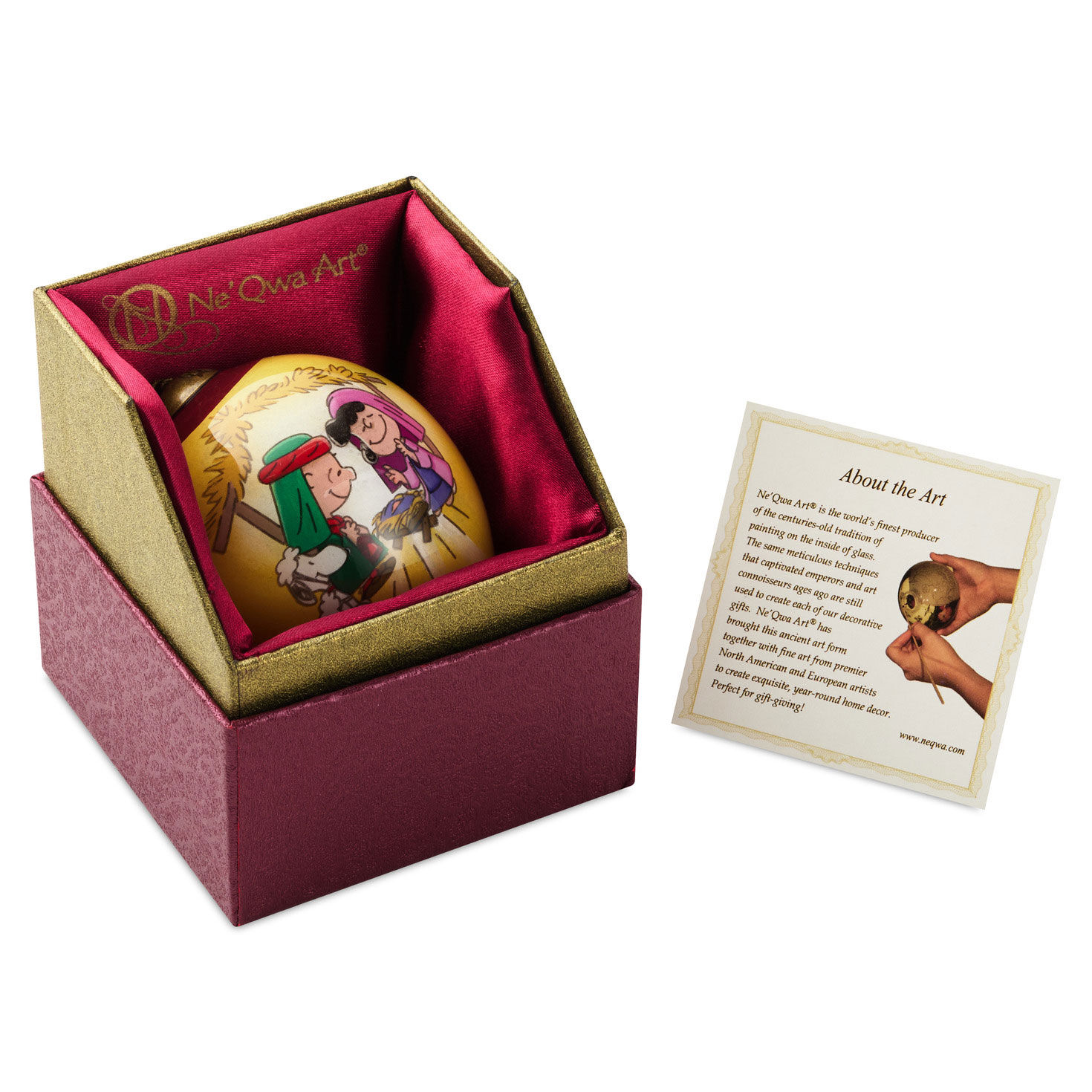 Peanuts® Ne'Qwa Art® Christmas Pageant Hand-Painted Glass Hallmark Ornament for only USD 40.49 | Hallmark