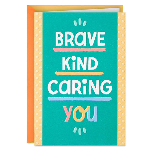 Little World Changers™ Brave, Kind, Caring, You Card, 