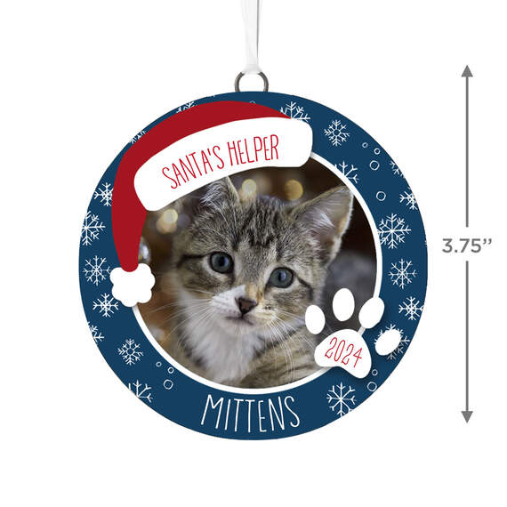 Holiday Pet Personalized Text and Photo Ceramic Ornament, , large image number 3