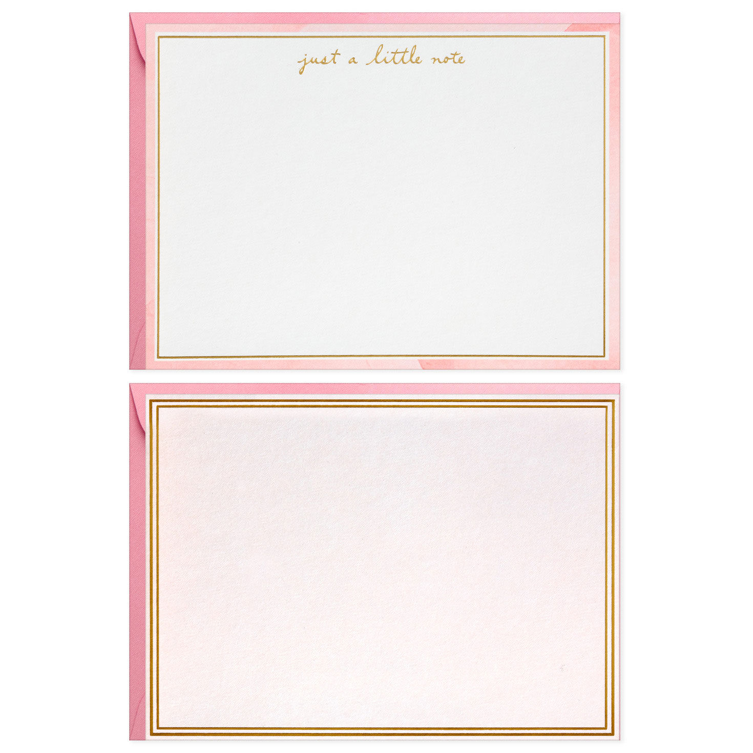 Blush and White Flat Note Cards in Caddy card fronts image number 2