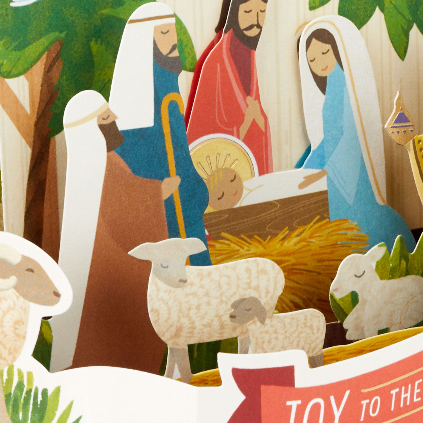 Joy to the World Nativity Scene 3D Pop-Up Christmas Card for only USD 7.99 | Hallmark
