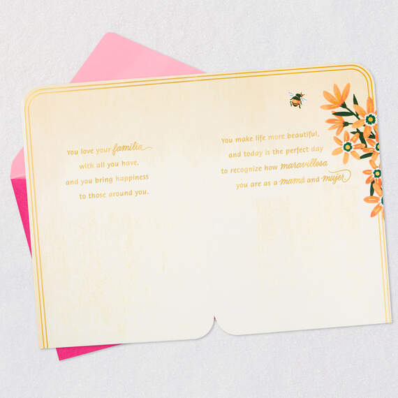 You Make the World Bloom Bilingual Mother's Day Card, , large image number 4