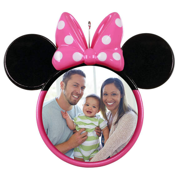 Disney Minnie Mouse Ears Silhouette Personalized Photo Ornament, , large image number 1