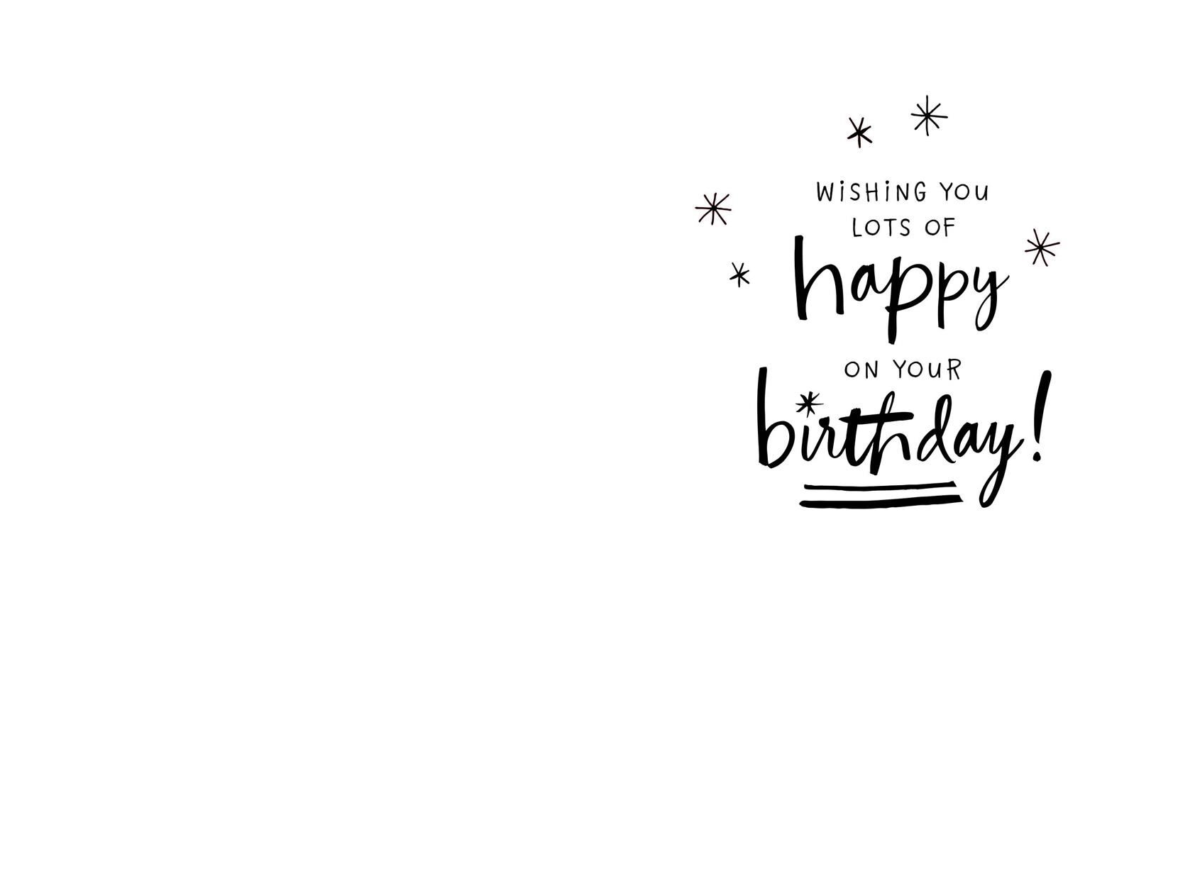 Many Happys on Yellow Birthday Card