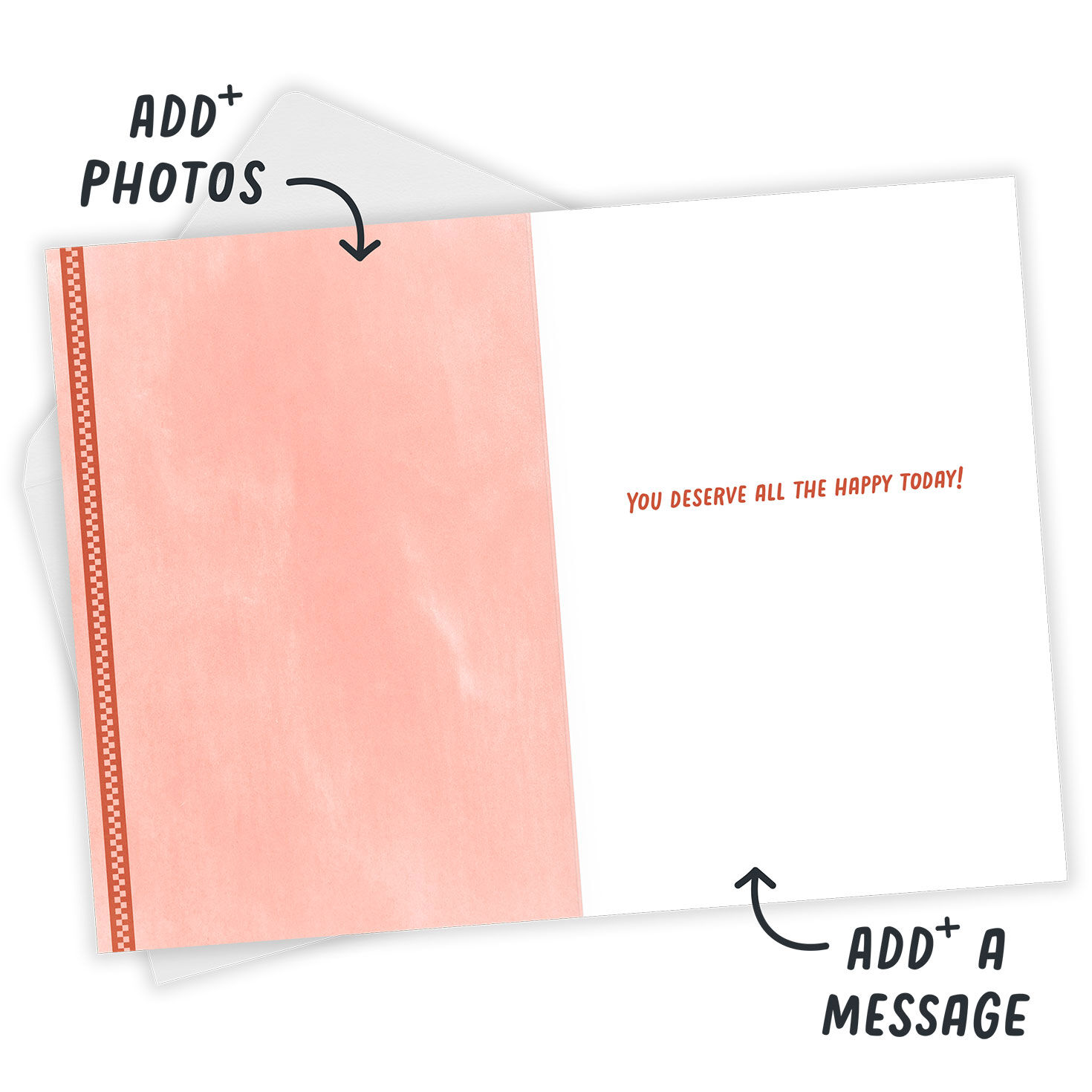 If Mama Ain't Happy Personalized Mother's Day Card Open Card with Envelope indicating personalization image number 3