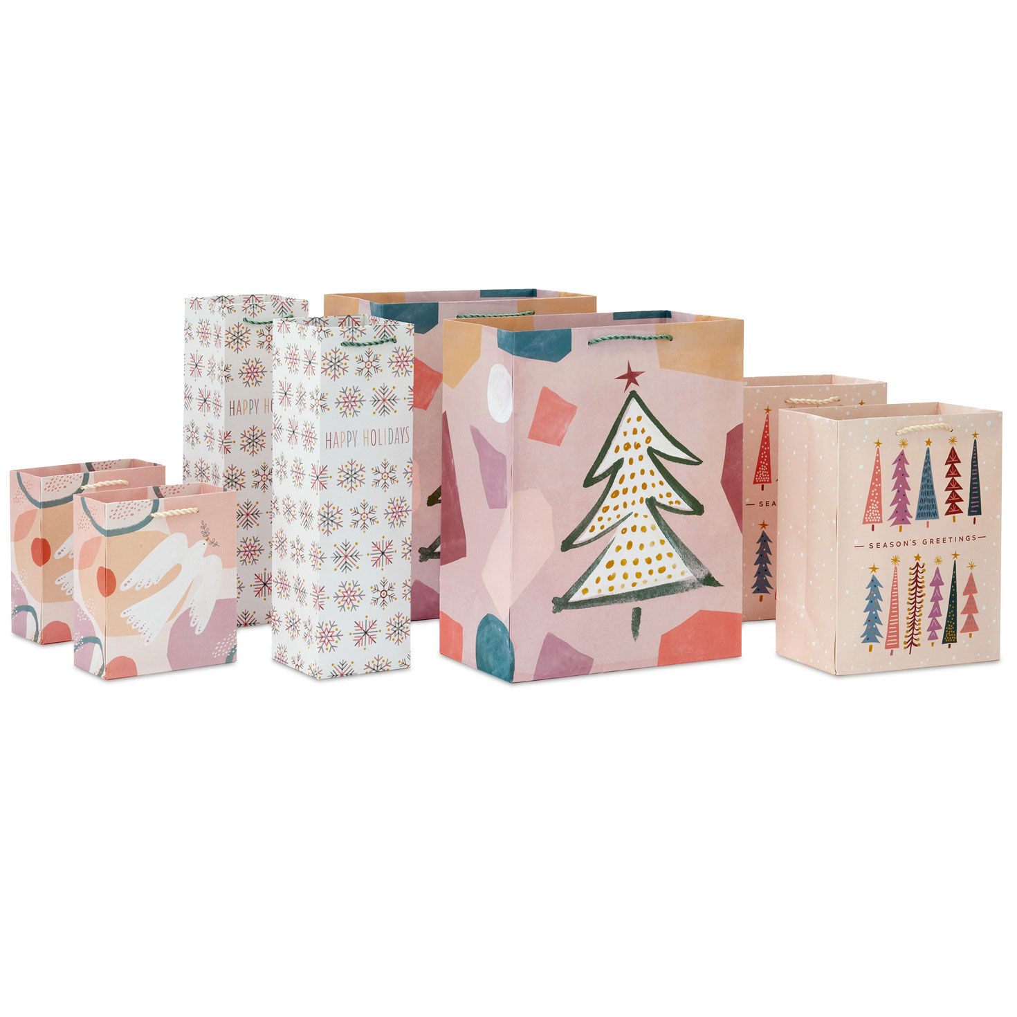 Season's Greetings 8-Pack Assortment Holiday Gift Bags for only USD 12.99 | Hallmark