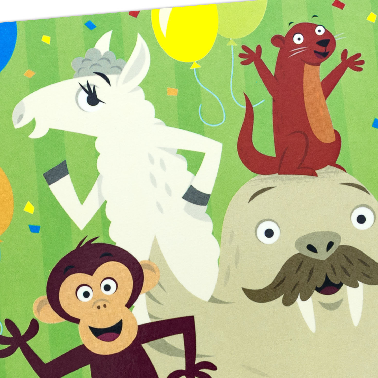 Party Animals Birthday Card for Kids With Mini Cards Card Front Detail image number 6