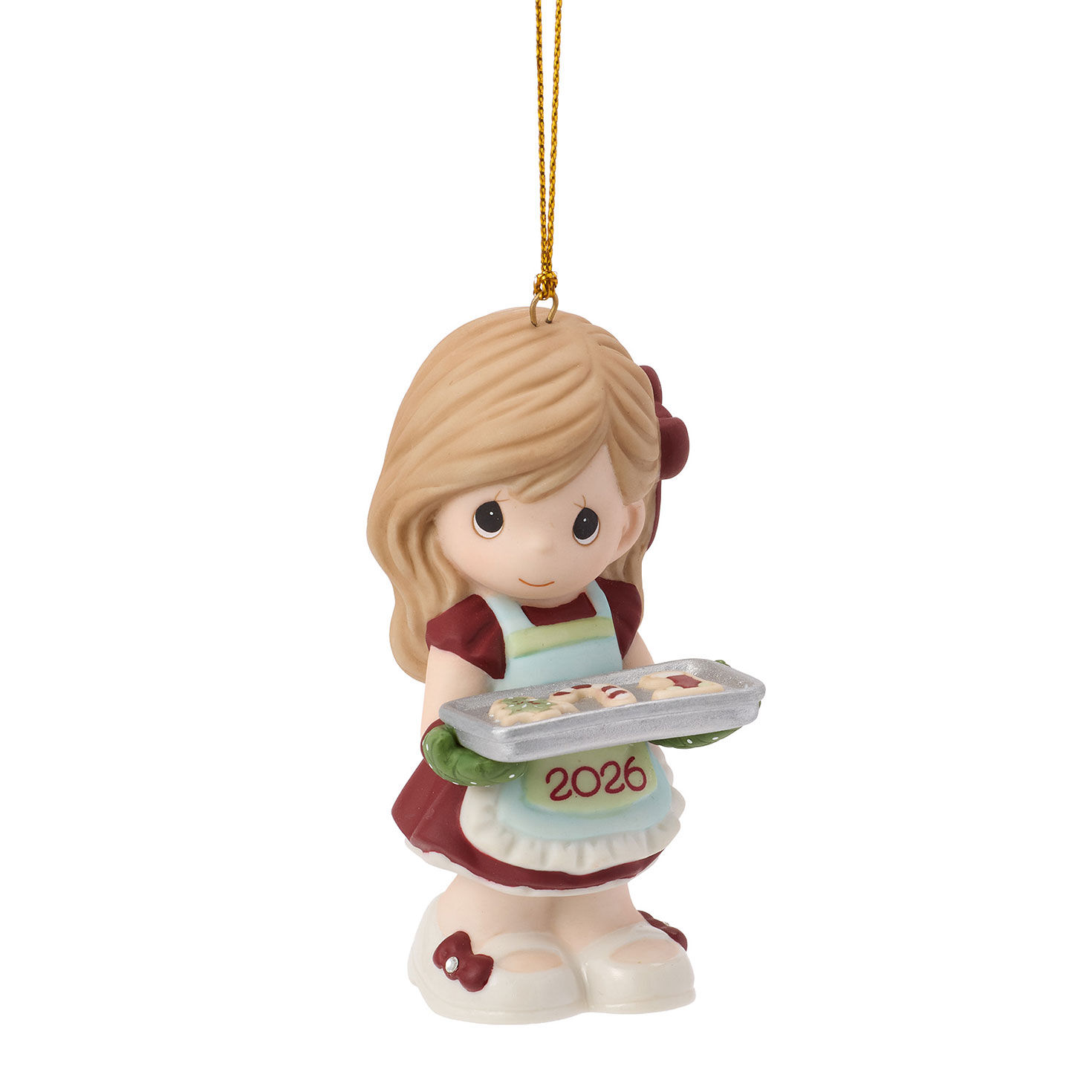 Precious Moments Baking Sweet Memories Girl 2026 Porcelain Ornament, 3.5"