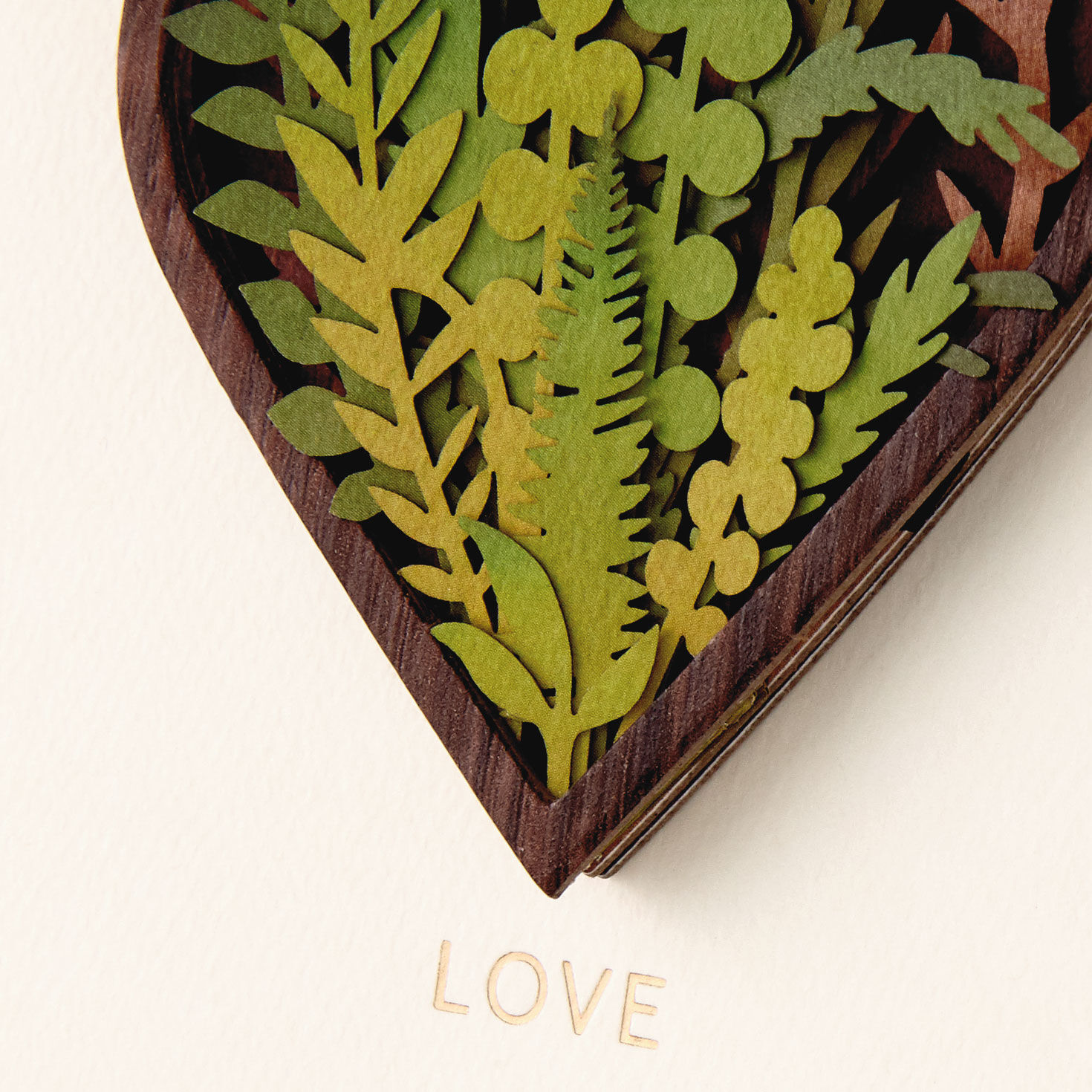 Botanical Heart Anniversary Card Card Front Detail image number 4