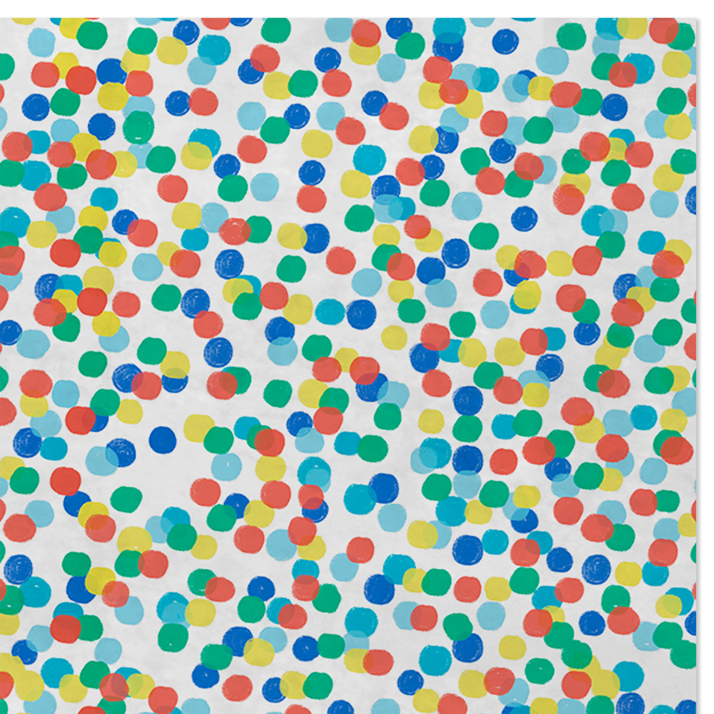 Primary Color Polka Dots Tissue Paper With Stickers tissue flat image number 4