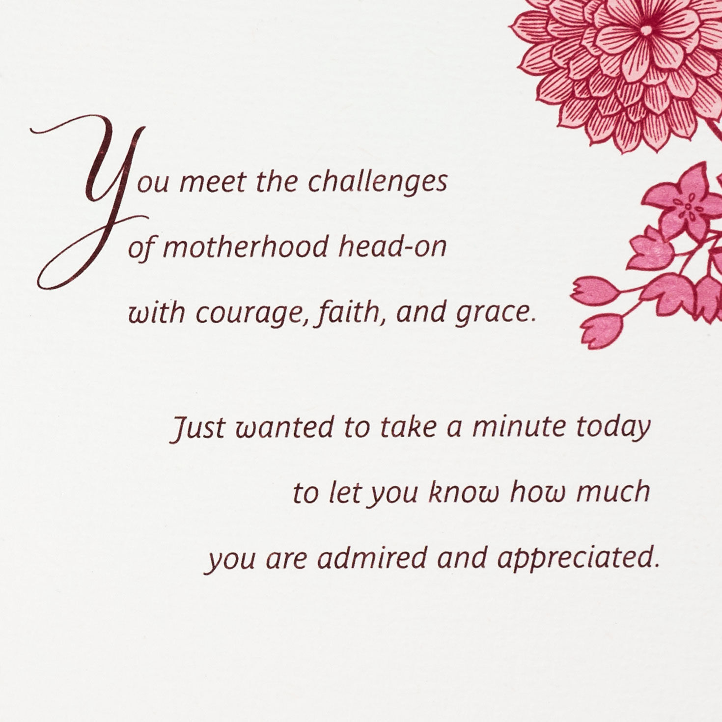 Butterfly and Flowers Religious Mother's Day Card Sentiment image number 2