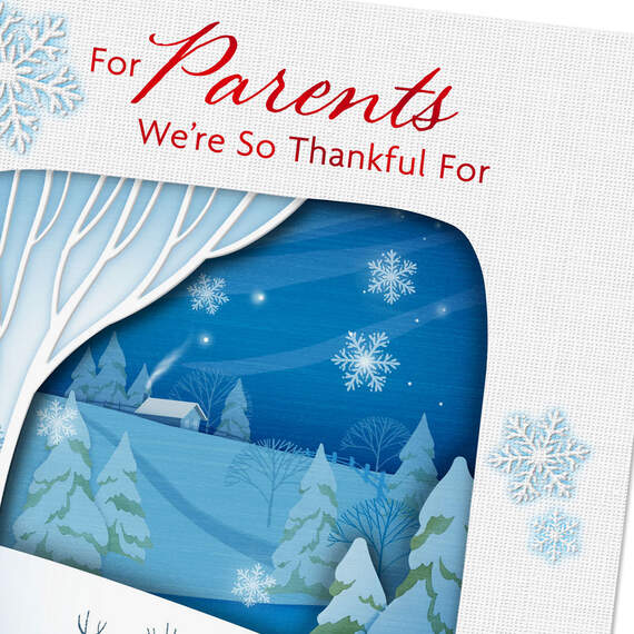 We're So Thankful for You Christmas Card for Parents, , large image number 5