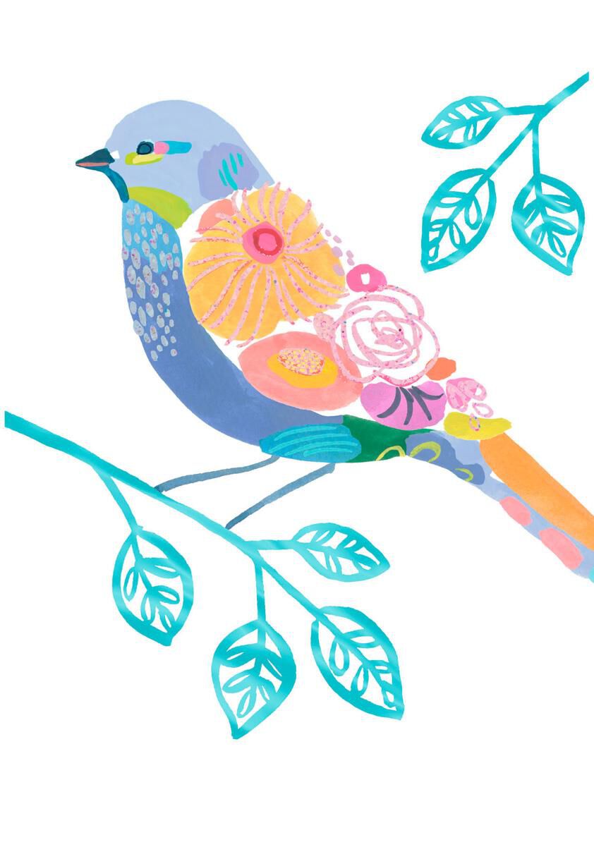 Floral Bird Friendship Card