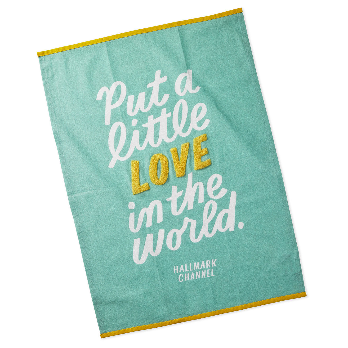 Hallmark Channel Love in the World Tea Towel Kitchen Linens Hallmark