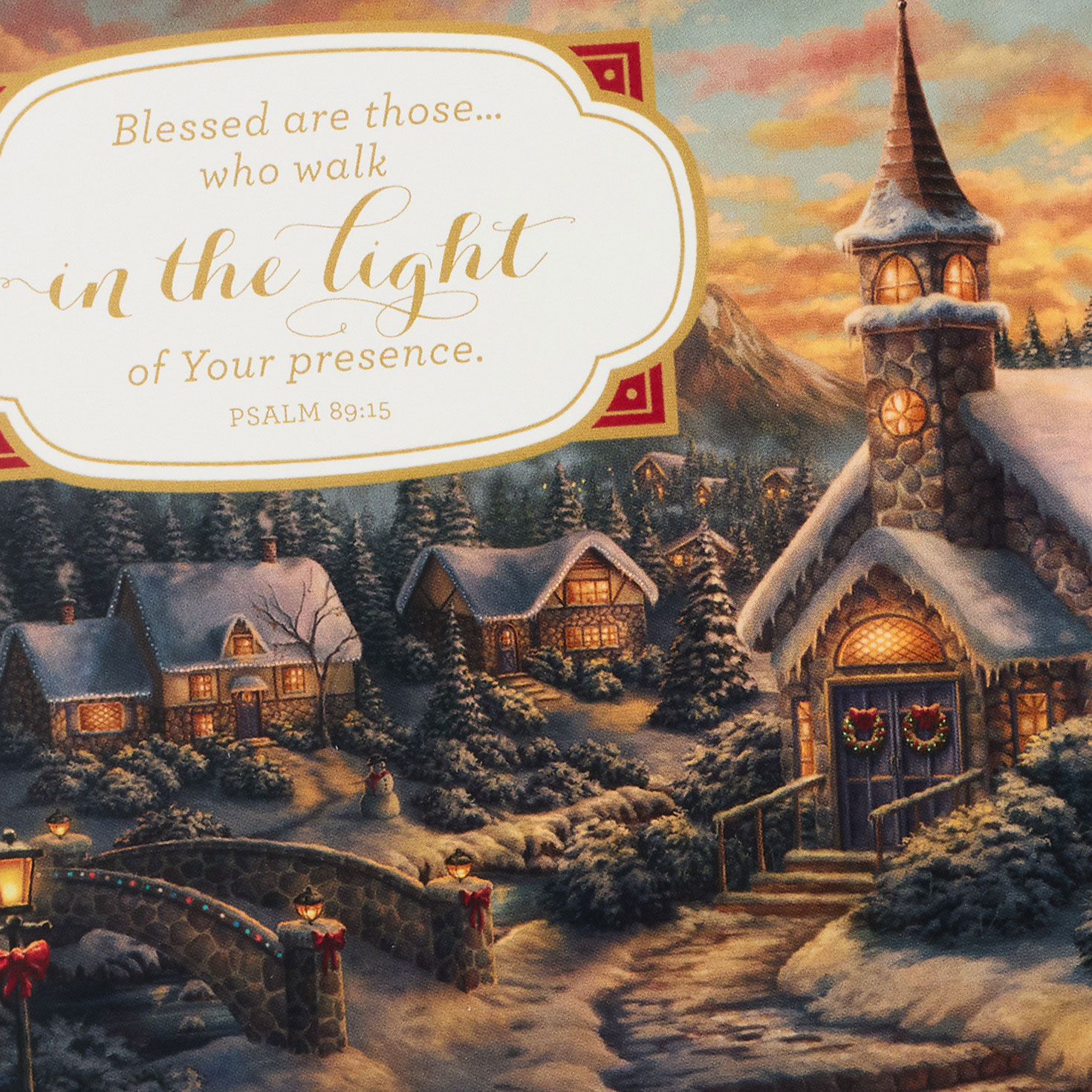 Kinkade Church DaySpring Religious Christmas Cards Cover Detail image number 5