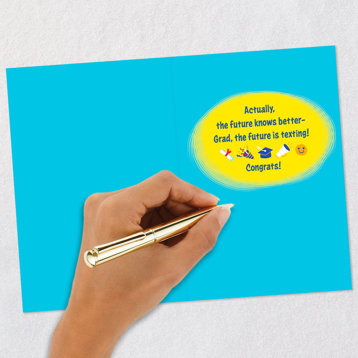 Cartoon Dog with Smartphone Graduation Card Signing card image number 6