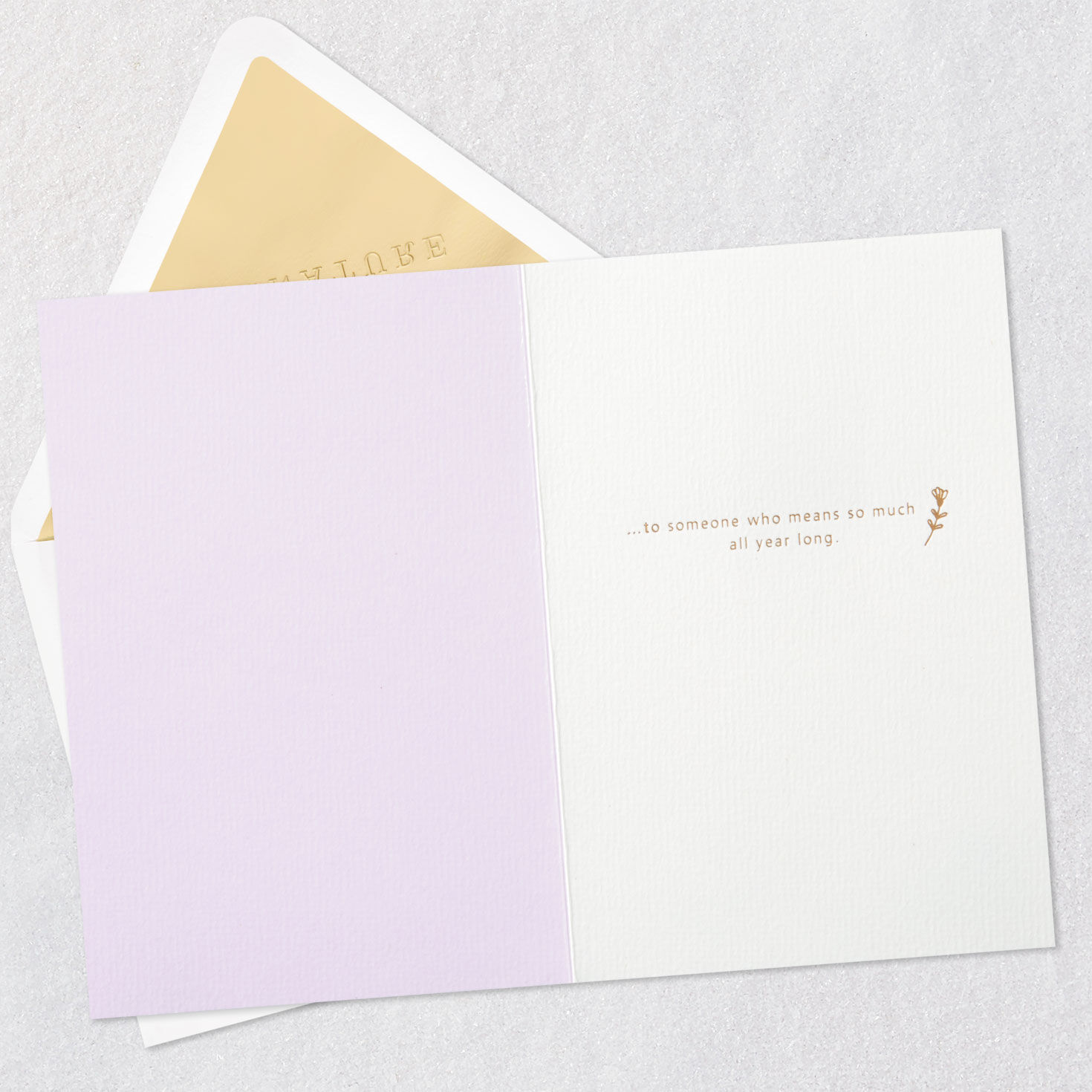 Gold Script Quote on Purple Mother's Day Card Card Front with Sentiment image number 3