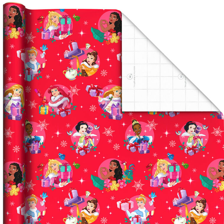 Disney Princesses Jumbo Christmas Wrapping Paper, 70 sq. ft.