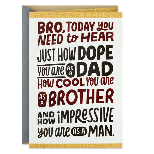 You Are One Dope Dad Father's Day Card for Brother, 