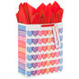 15.5" Pastel Hearts X-Large Valentine's Day Gift Bag With Tissue Paper, , large image number 1