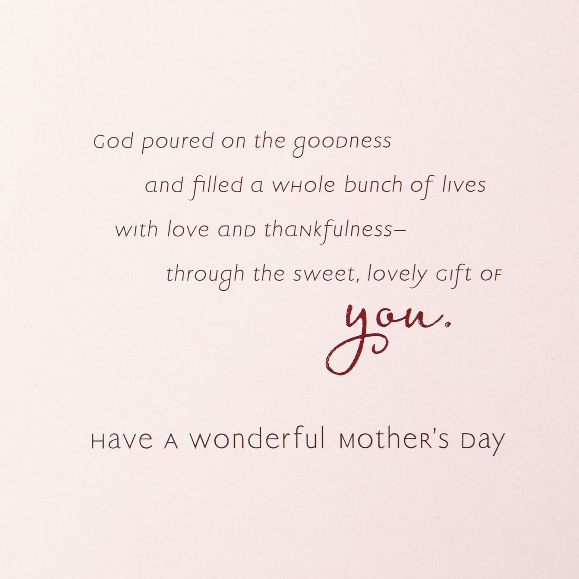 Sweet, Lovely Gift of You Religious Mother's Day Card for Daughter ...