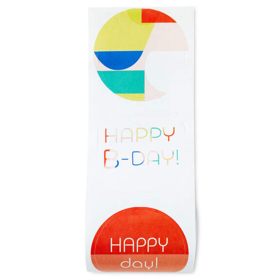 Happy Day Stickers on Roll, Pack of 27