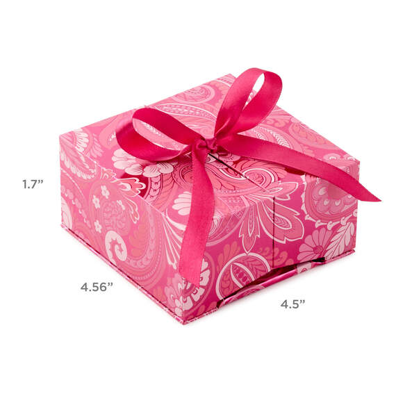 Pink Paisley Flowers Gift Card Holder Pop-Up Box, , large image number 3