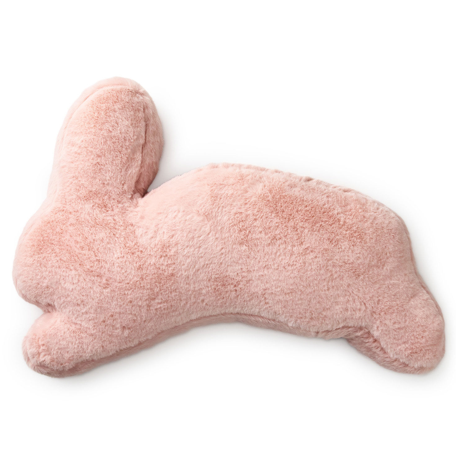 Pink Bunny-Shaped Plush Throw Pillow, 21" L