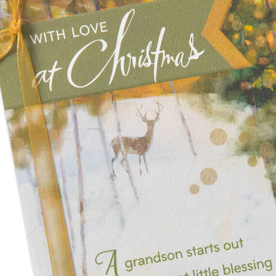 With Love Religious Christmas Card for Grandson, , large image number 5