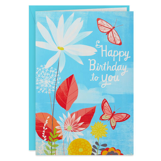 16" Joyful Butterflies Pop-Up Jumbo Birthday Card, 