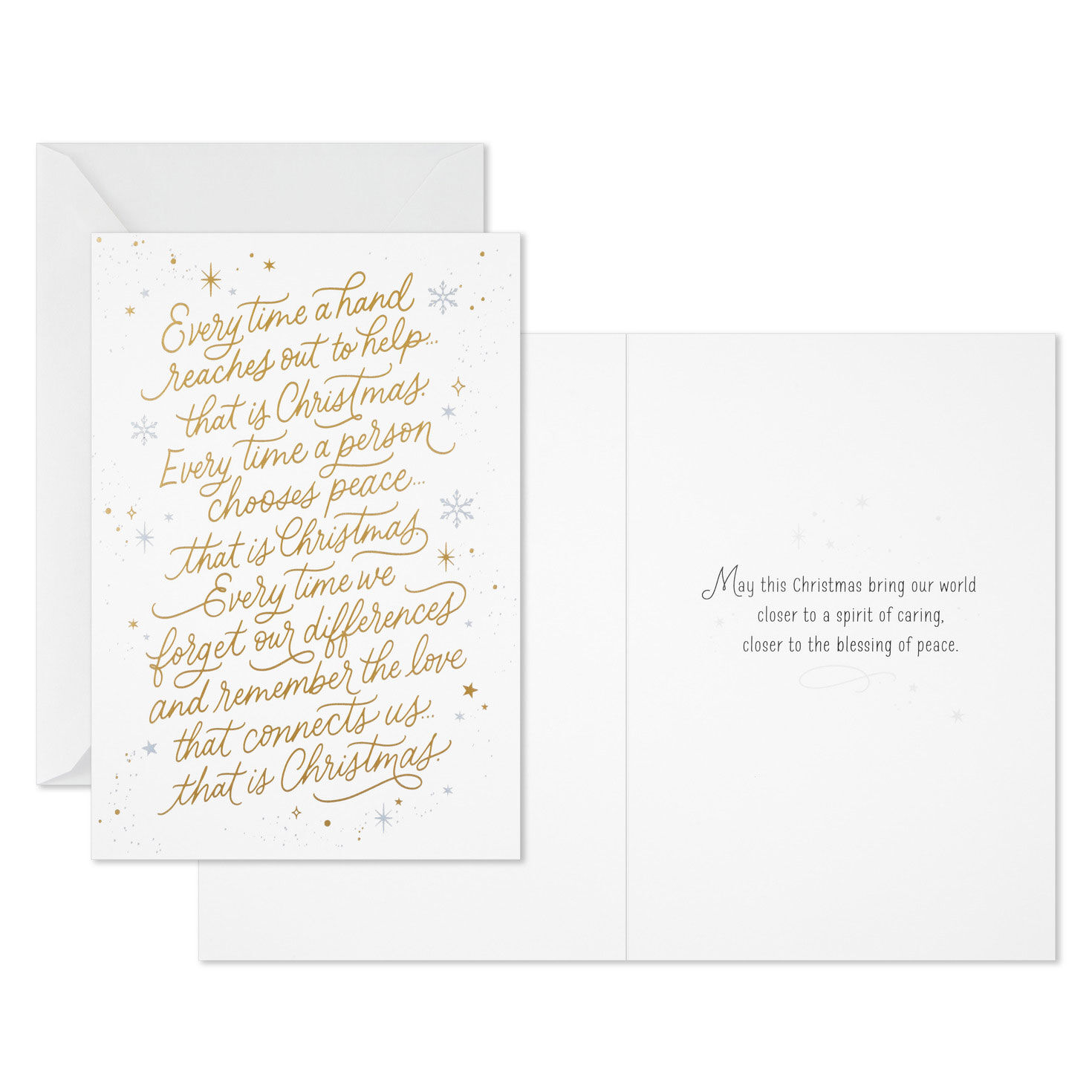 Spiritual Festive Boxed Christmas Card Pack Card Front with Sentiment image number 3