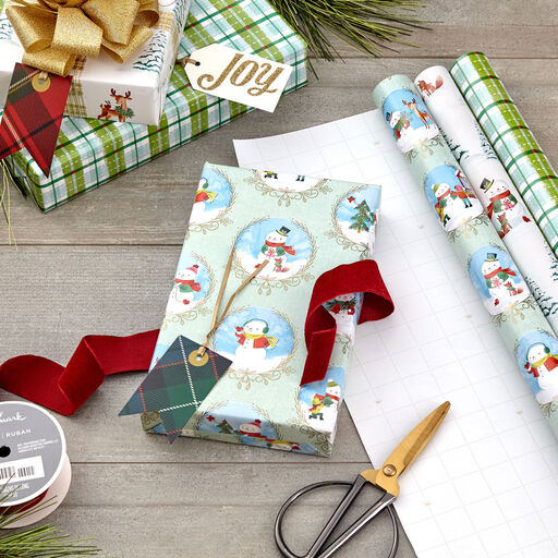 Pastel Christmas Prints 3-Pack Wrapping Paper, 120 sq. ft., 