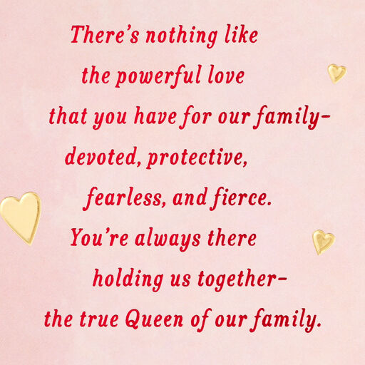 True Queen of Our Family Valentine's Day Card for Mama, 