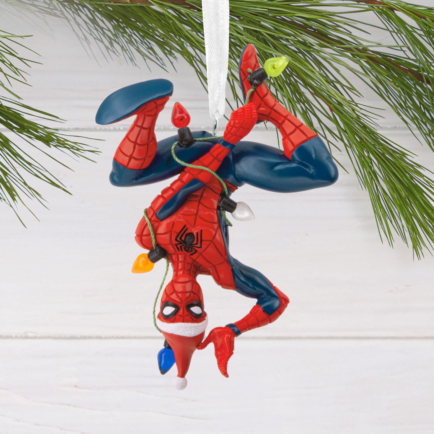 Marvel Spider-Man Hanging From Lights Hallmark Ornament for only USD 11.49 | Hallmark