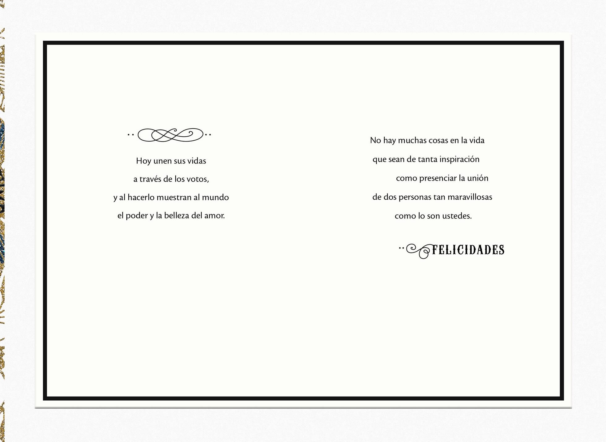 Beauty of Love Spanish-Language Wedding Card